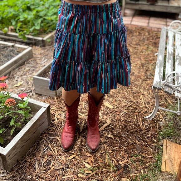 Miller Stockman for Western Living Vintage skirt. Cotton, square/line dance - Picture 4 of 10